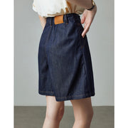 high waist denim hot shorts, view 6 - MRSLM