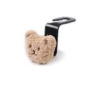 Plush bear car seat back hook, view 2 - MRSLM