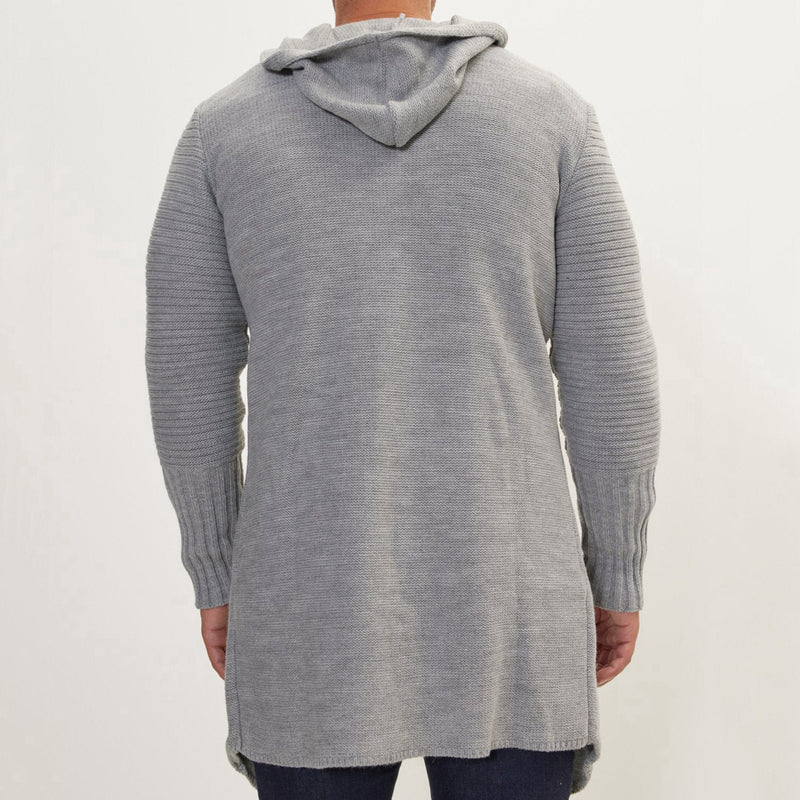 mid-length pocket cardigan sweater coat, view 4 - MRSLM