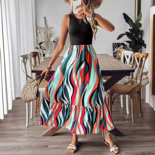 wave print dress - MRSLM