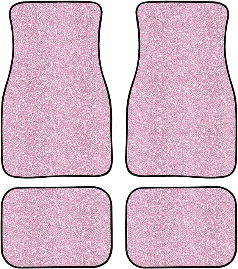 pink bling print car floor mats, view 2 - MRSLM