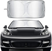 compact silver-coated car sunshade, view 8 - MRSLM