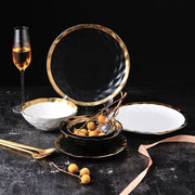 ceramic platter with gold edge - MRSLM