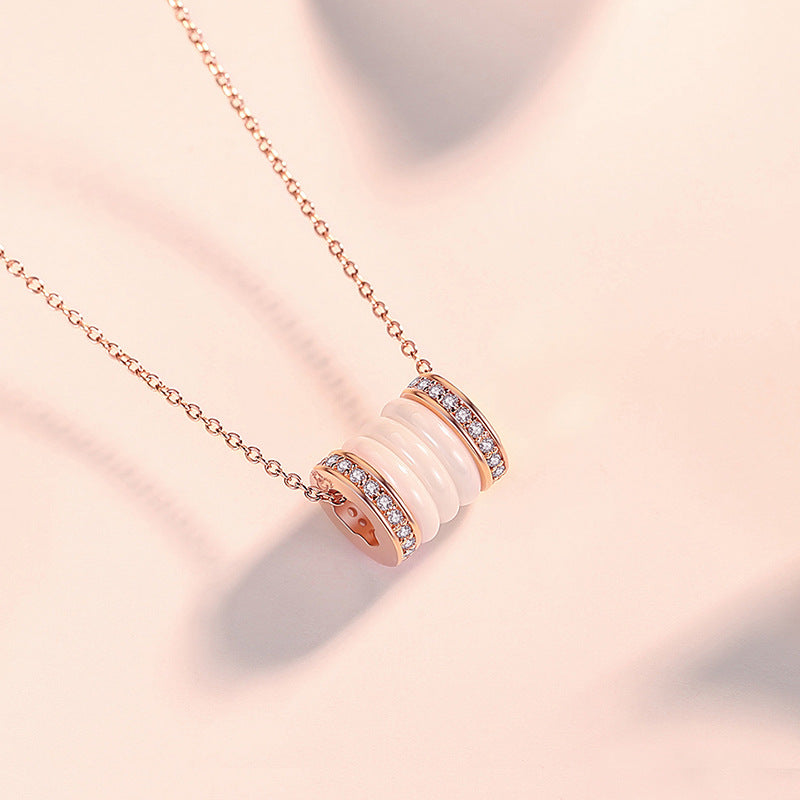 ferris wheel silver necklace, view 4 - MRSLM