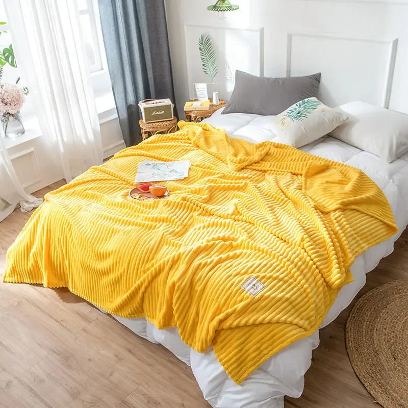 cozy coral fleece blanket, view 6 - MRSLM