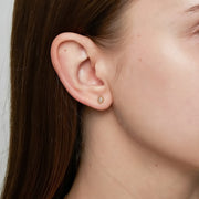 lace vase white zircon earrings - MRSLM