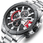 steel strap calendar quartz watch, view 4 - MRSLM