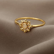 opal pearl lotus flower ring, view 5 - MRSLM