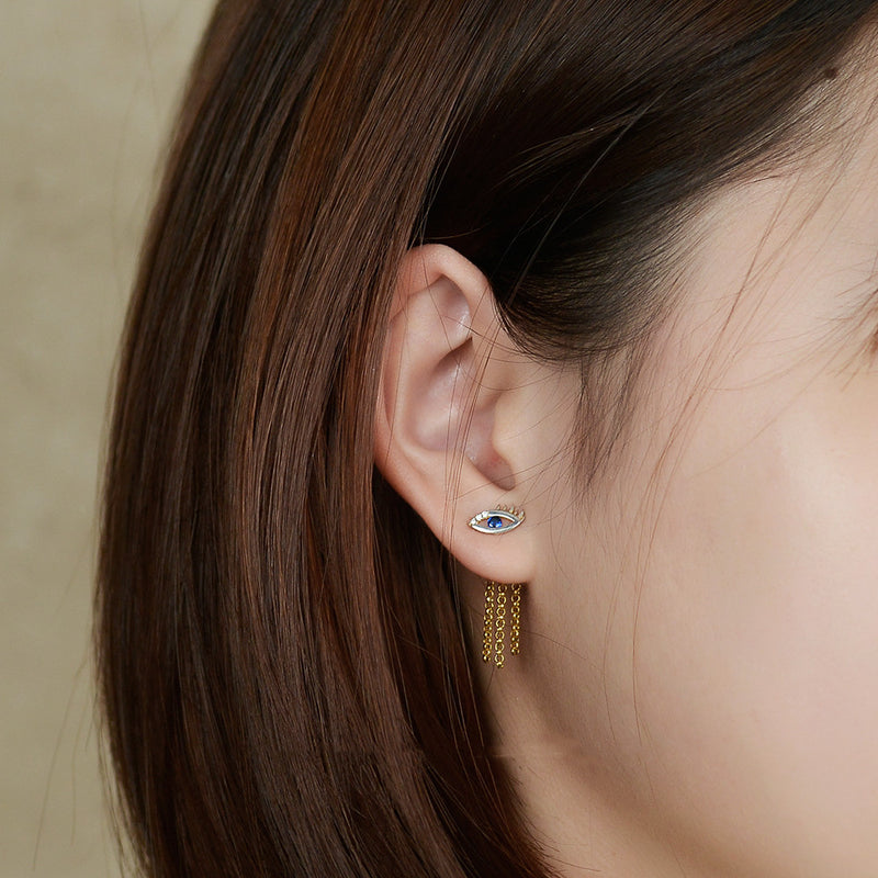 925 silver eye earrings, view 2 - MRSLM
