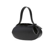 Round vegan leather handbag, view 3 - MRSLM