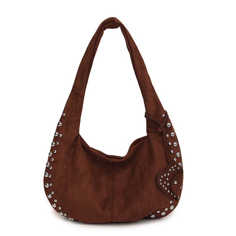 plush underarm tote handbag, view 2 - MRSLM