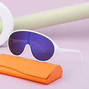 oversized shield sunglasses, view 12 - MRSLM
