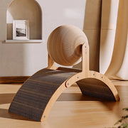wooden cat scratcher with sisal ball, view 5 - MRSLM