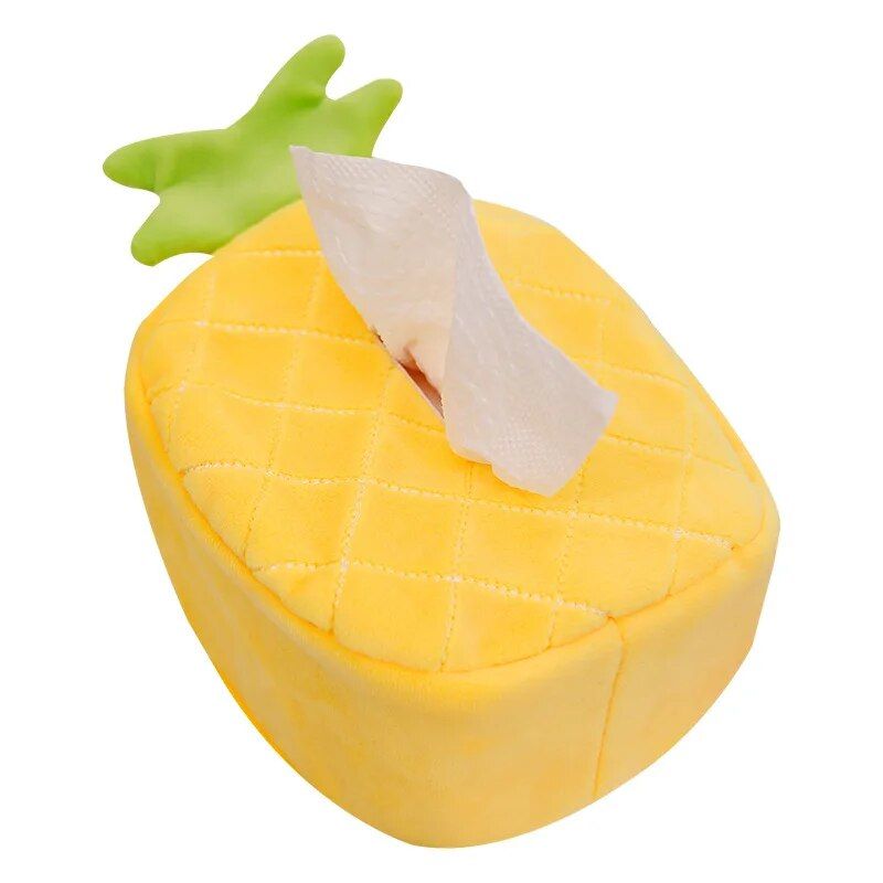 plush cartoon car tissue holder, view 4 - MRSLM
