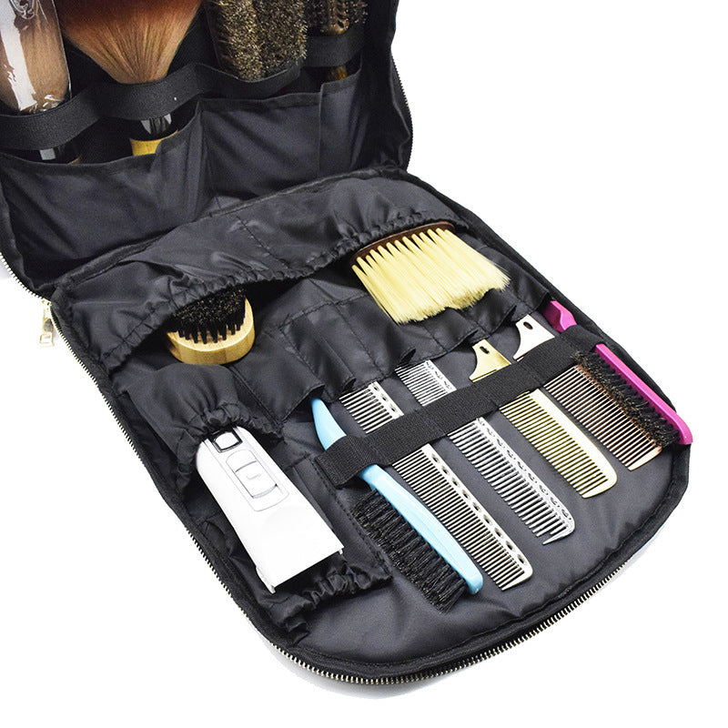 hairdressing tool storage backpack, view 3 - MRSLM