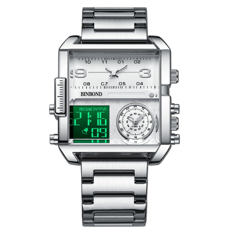 men's large dial quartz watch, view 11 - MRSLM