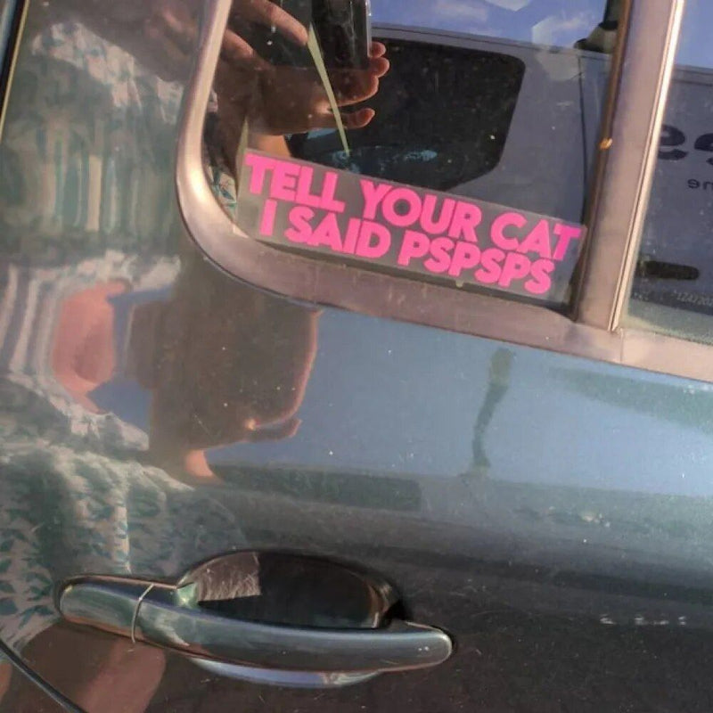 pspsps cat humor car decal, view 6 - MRSLM
