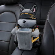 cute 2-in-1 car armrest tissue holder and trash bin, view 4 - MRSLM