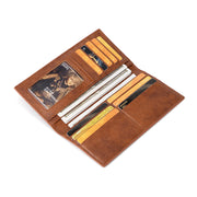 Men's casual long PU leather wallet, view 9 - MRSLM