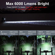 6000 lumen bike light, view 5 - MRSLM
