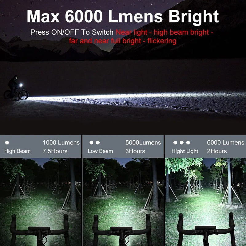 6000 lumen bike light, view 5 - MRSLM