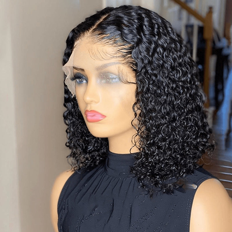 women's short curly wig black - MRSLM