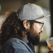 flat brim peaked cap - MRSLM