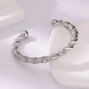 Twisted cuff bangle for women, view 7 - MRSLM