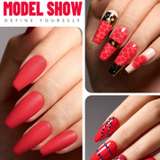 bright red gel nail polish, view 7 - MRSLM