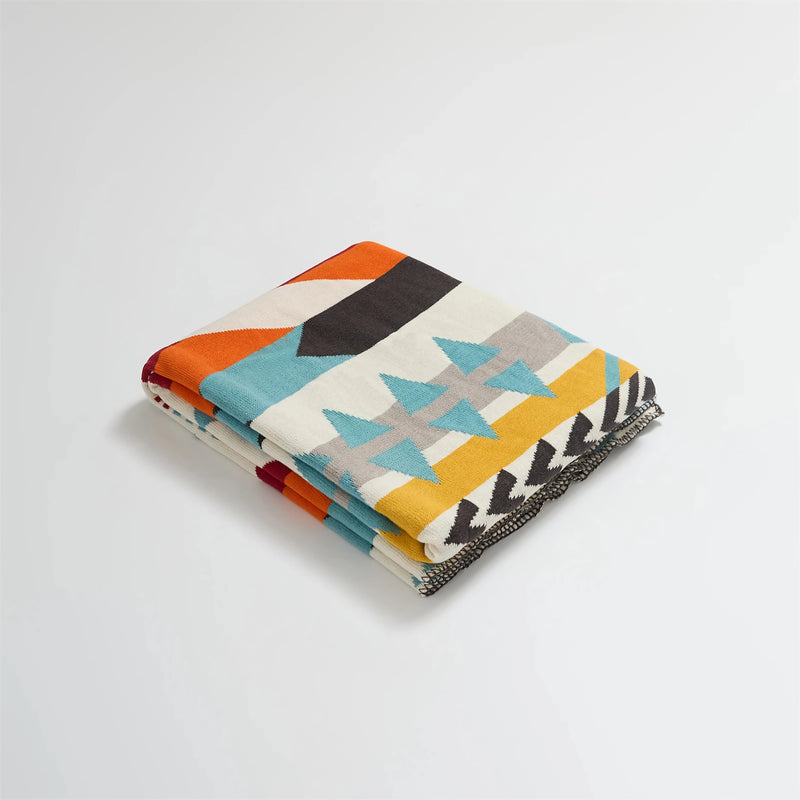 bohemian knitted cotton blanket, view 2 - MRSLM