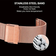 rectangle ultrathin mesh ladies watch, view 7 - MRSLM