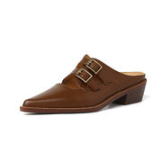 leather slingback mules, view 15 - MRSLM