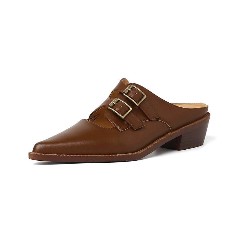 leather slingback mules, view 15 - MRSLM
