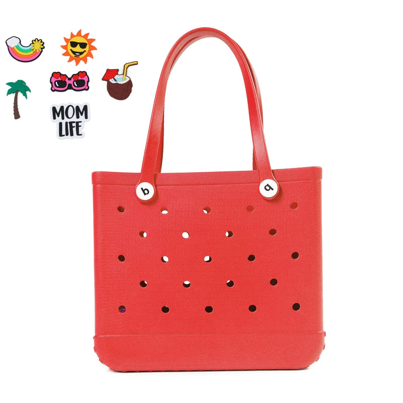 waterproof beach basket tote bag, view 3 - MRSLM