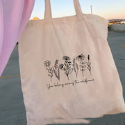 floral tote bag for women, view 19 - MRSLM