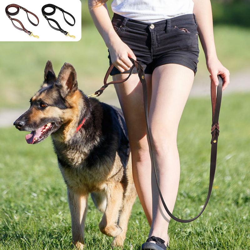 6ft genuine leather dog leash - MRSLM