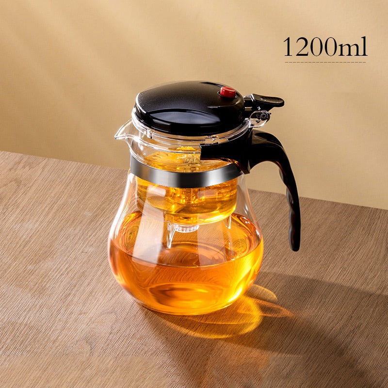 glass teapot with infuser, view 6 - MRSLM
