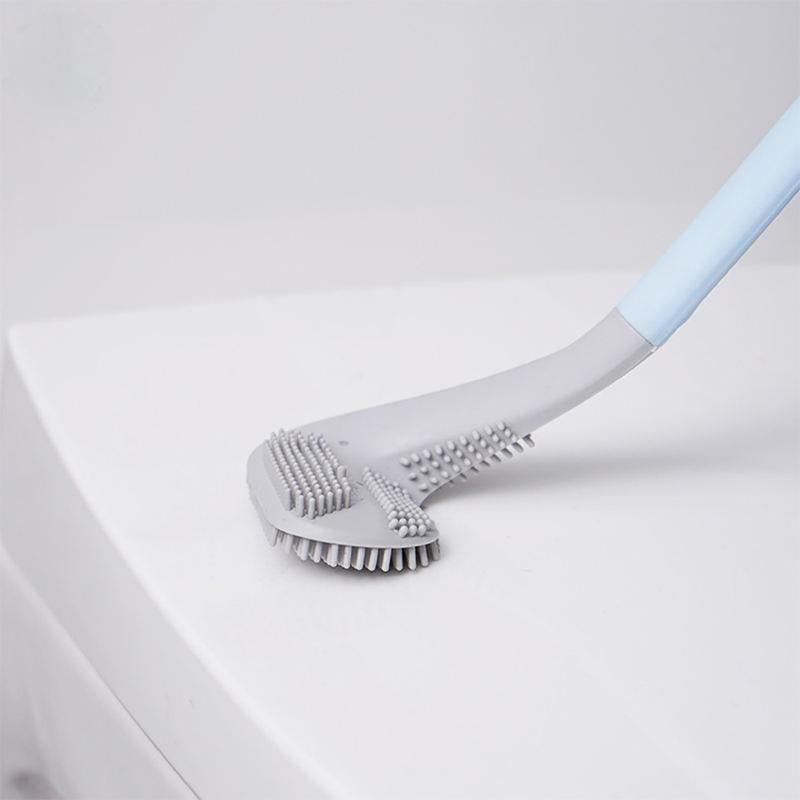 non-slip bendable silicone toilet brush, view 8 - MRSLM