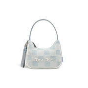 denim look baguette bag, view 2 - MRSLM