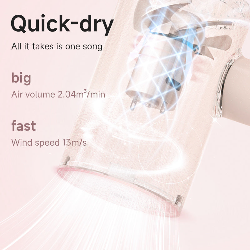 1800W ionic hair dryer, view 3 - MRSLM