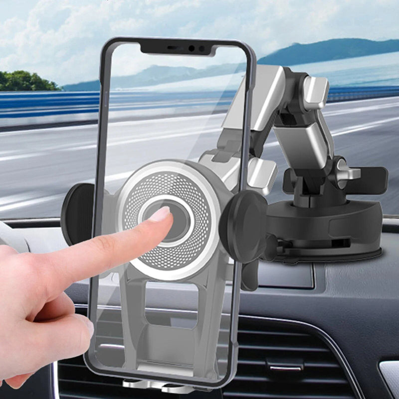 rotating car phone holder with suction cup, view 4 - MRSLM