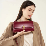 burgundy leather crossbody bag, view 8 - MRSLM