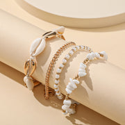 bohemian crystal stone anklet, view 5 - MRSLM