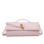 woven leather crossbody clutch bag, view 24 - MRSLM