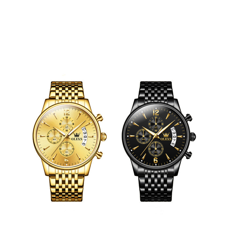 men's steel band quartz watch, view 3 - MRSLM