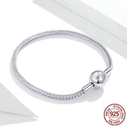 s925 sterling silver snake bone bracelet, view 5 - MRSLM