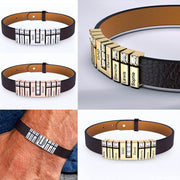men's faux leather cord bracelet, view 5 - MRSLM