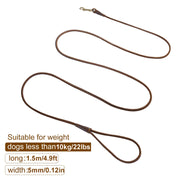genuine leather dog leash, view 5 - MRSLM