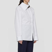 asymmetric cotton blouse, view 6 - MRSLM