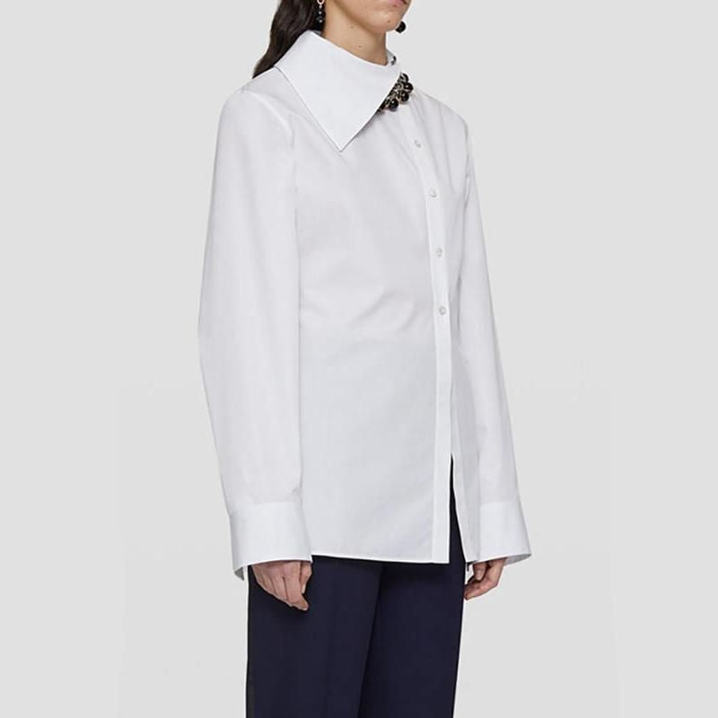 asymmetric cotton blouse, view 6 - MRSLM